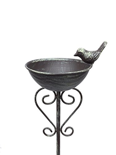 Vogeltränke Vogelstation aus Metall, beschichtet, auf Stab