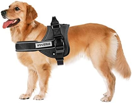 No-Pull Dog Harness Vest, WINSEE Reflective Adjustable Dog Harness Soft Padded with Handle for for Medium Large Dog(XL)