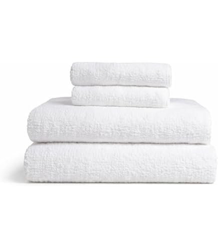 TRAMAS Premium handdoekenset, 700 g, 4-delig, 100% katoen, 2 handdoeken 50 x 100 cm en 2 badhanddoeken 70 x 140 cm, extra zacht, sneldrogend, hoog absorptievermogen, rood