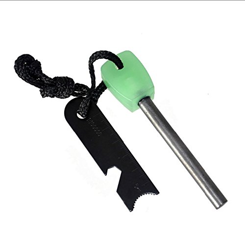 AIGUMI Survival Magnesium Flint Striker vielseitig Überleben Feuerstein für Outdoor Camping Life (klein) - 3