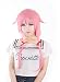 I-Cos Beauty Gasai Yuno Woman Long Pink Straight Cosplay Wig for Party free gift Wig cap