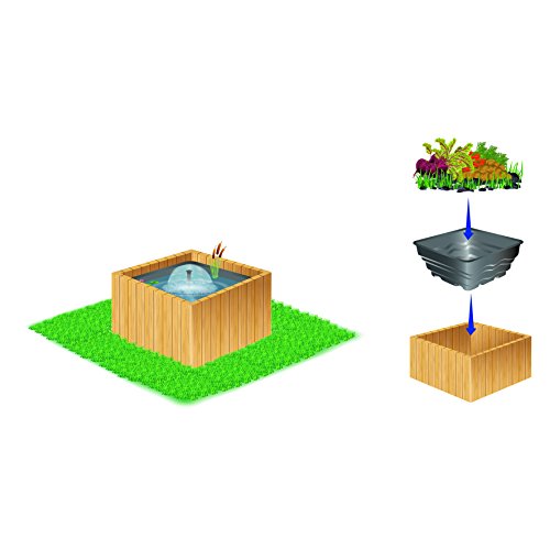 „Heissner B080-00 PE-Terrassen-Becken quadratisch 70 Liter, perfekt für Terrassen und Balkone - 3