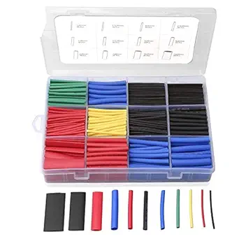 REES52 560PCS Heat Shrink Tubing 2:1, Electrical Wire Cable Wrap Assortment Electric Insulation Heat Shrink Tube Kit with Box(5 colors/12 Sizes)