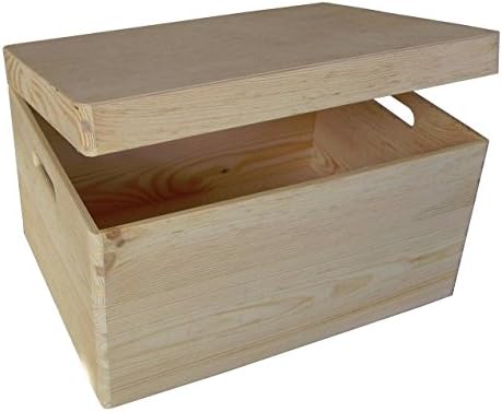 PNOR40 BIG PLAIN WOOD KEEPSAKE SOUVENIRS MEMORY BOX CRAFT FOR DECOUPAGE CRAFT unfinished wooden box