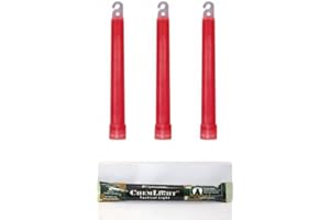 Z & N Trading Cyalume Glow Sticks Military Grade Lightstick - Premium Red 6” SnapLight Emergency Chemical Light Stick with 12 Hour Duration (3 Pack Chem Lights)