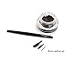 VONISA Waterproof 2 in 1 Gel Eyeliner Set-Beauty Cosmetics Make Up Long-lasting Shadow Wear Gel Cream Eye Liners Brown and Black with Makeup Eyebrow Brush Kit + Cat Shaping Eye Liner Stencils