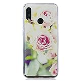 BONROY Crystal Clear Transparent Gel Case for Huawei Honor 10 Lite, [Slim-Fit] [Anti-Scratch] [Shock Absorption] Soft TPU Cover Safeguard Technology-Rose