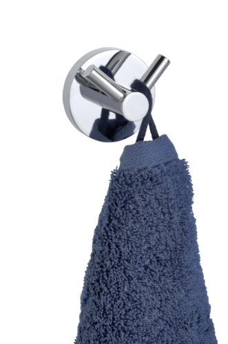 WENKO 20507100 Power-Loc Wandhaken Duo Pineto glänzend – Befestigen ohne bohren, Zinkdruckguss, 5.2 x 4 x 5.2 cm, Glänzend - 2