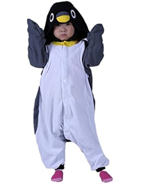 DarkCom per Bambini Giorno dei Costumi Kigurumi Onesie Animale Cosplay Tuta Vestito Carino Pinguino Grigio