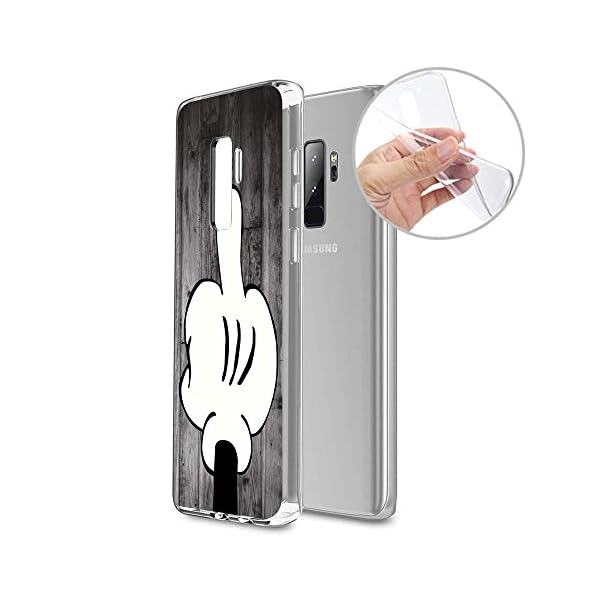 Finoo TPU Handyhülle für Dein Samsung Galaxy S9 Plus Made In Germany Hülle mit Motiv für Optimalen Schutz Silikon Tasche Case Cover Schutzhülle für Dein Samsung Galaxy S9 Plus-Mittelfinger – Bild 3