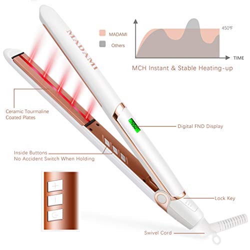 Infrared Straight Hair Straightener Lcd Liquid Crystal Display Electric Splint Does Not Hurt Hair Ceramic Multifunctional Straightening Board