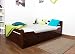 Produktbild Jugendbett"Easy Premium Line" K4 inkl. 2 Schubladen und 1 Abdeckblende, 120 x 200 cm Buche Vollholz massiv Dunkelbraun