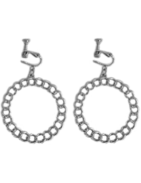 Ohrclips Clip on Ohrringe Ohr für non Pierced Drop Baumeln Open Kreis Damen Party Banquet Silberton