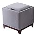 Produktbild Hocker Multifunktions Massivholz Lagerschemel Wohnzimmer Hause Couchtisch Hocker Stoff Ändern Schuhe Hocker Lagerschemel WEIYV (Farbe : Light-Grey, größe : 40 * 40 * 42cm)