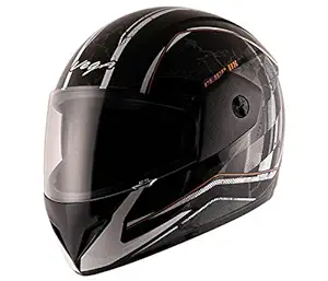 Vega ABS material shell Cliff Aviator Helmet (Black Silver, Medium)