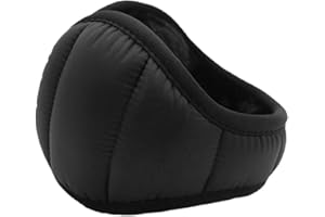 XINCHIA Women Men Fleece Warm Earmuffs Winter Cycling Ear Warmer Protector Waterproof Skiing Running Headband Ear Covers Foldable Back Wearing Neck Earflap Cold Weather Outdoor Thermal Ear Wrap