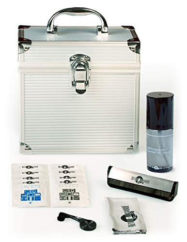 Kit de Limpiador de Discos de Vinilo Retro Musique con 7 Pulgadas y Caja de Almacenamiento de Discos de Vinilo EP para Mantener tu Vinilo Seguro y Suena Impecable.