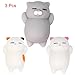 Produktbild Squishies Spielzeug, Hmeng Nette Mochi Squishy Katze Squeeze Healing Fun Kinder Kawaii Toy Stress Relief Anti Stress Spielzeug Ballchain Geschenk (4cm, A+C+D)