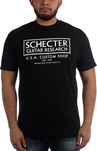 Schecter Guitars - Mens Custom Shop T-Shirt, Medium, Black