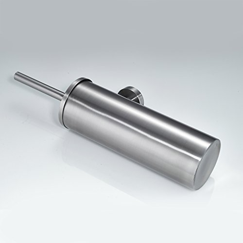 Auralum Edelstahl WC-Bürstenhalter Klobürstenhalter Garnitur mit Klobürste/ WC Bürste/ Toilettenbürste + Standfuß - 3