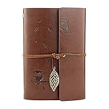 Carnet Cahier de Vacances Notebook Agenda Cuir Bullet Journal de Voyage Carnet de Croquis Blanc, Cadeau Pour Saint Valentin Noël Anniversaire Mariage pour Femme Fille, Hibou