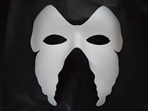 Hongbe 1x Opera Plain Full Mask to Decorate & Paint Blank Venetian Masquerade Fancy Dress Masks