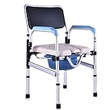 SHKD Silla plegable Anciano Sentado en la silla Persona discapacitada WC Asiento de inodoro Mujer embarazada Moving Toilet Silla de baño Moving Toilet Silla de ducha , B