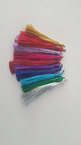 Pack of 20 Glitterati Metallic Tassels in assorted colours 70 - 90 mm