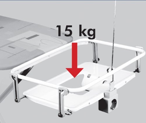 XXL Eurogold Profi Bügeltisch „Professional Creolen“ 130 x 48 cm – mit absenkbarer Ablage für Dampfstationen – Qualität Made in Europe - 4
