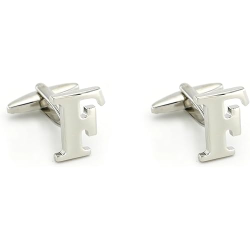FURE Initial Cufflinks (Rhodium) for Men