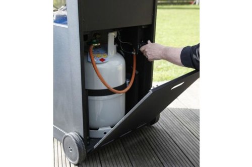 FABER Gartenkamin theBUZZ, schwarz, mit Rädern – Bild 10