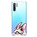 Produktbild Jinghuash Kompatibel mit Huawei P30 Pro Hülle,Transparent TPU Silikon mit Muster Schutzhülle Ultra Dünn Durchsichtig Stoßfest Bumper Handyhülle Backcover Tasche Case für Huawei P30 Pro-Yoga-Rosa hund