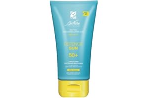 BioNike Defence Sun - Latte Solare SPF 50+ per Pelli Sensibili e Intolleranti, con Niacinamide e Vitamina E, Protettivo e Antiossidante, Waterproof, Texture Non Appiccicosa, Formato Viaggio 100 ml