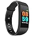 Produktbild prettygood7 I9 Smart-Armbanduhr, Herzfrequenz, Blutdruck, wasserdicht, Schwarz