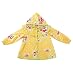 Korean Baby-Girls Princess Dress Raincoat Fashion Children Rainwear Yellow S