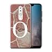 Produktbild eSwish Personalisiert Individuell Mode Marmor Stein Hülle für Nokia 6 Plus 2018 / Rot Pastell Steinplatte Design/Initiale/Name/Text Schutzhülle/Case/Etui