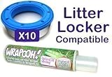 Wrapooh Nachfüllfolie für Baby-Nachttopf, kompatibel mit Litter Locker, gleichwertig mit 10 Litter Locker Kassetten, für Einzelheiten bitte Beschreibung lesen