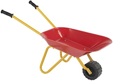 Little Workers Wheelbarrow by PlaSmart - Ride On Toy, Age 3 yrs and up, Construction toys that get jobs done in the sandbox, beach, dirt or snow