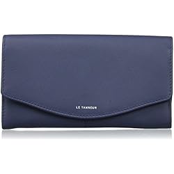 Le Tanneur - Valentine anti RFID TTZ3601 - Portefeuille - Femme - Bleu (Marine) - 2x10x19 cm (W x H x L)