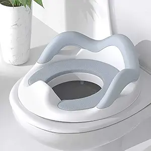 Ener Crown Potty Training Seat with Cushion Handle and Backrest for 1-7 Year Kids