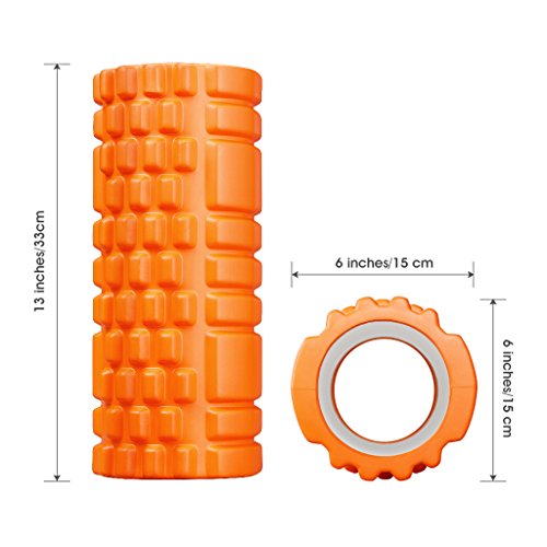 Enkeeo Foamroller / Faszienrolle / Schaumstoffrolle / Foam Roller / Fitnessrolle / Yogarolle / Massagerolle für Faszientraining, Tiefengewebe-Massage, Entspannung, Fitnessstudio, Pilates, Yoga - 3