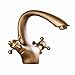 Produktbild Neilyn Retro europäischen heiß und kalt voll Kupfer Wasserhahn Vintage Badezimmer Vanity Art Becken Becken Küche Waschbecken Mischbatterien Single Loch einzigen Griff Hotel Restaurant Senior Clubs öffentlichen tippen