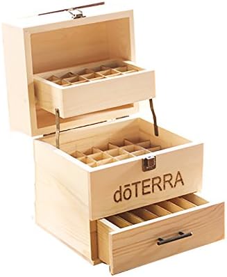 GAOCHAOXIANGJYH Savings Box Essential Oil Box European Style Simple Wood 3 Layers Essential Oil Storage Muhe