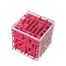 Produktbild TianranRT Spaß Gehirn Spiel Herausforderung Zappeln Spielzeug Hand Spiel Fall Box 3D Würfel Puzzle Labyrinth Spielzeug (Rot)
