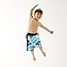 Splash About Kids Surfer Style UV Sun Protection Board Shorts - Green Hibiscus, 1-2 Years