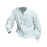 Ropa medieval - Camisa acordonada - blanca