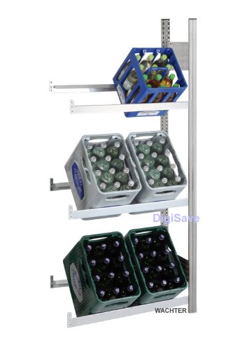 Getränkeregale Verzinkt mit 3 Ebenen für min. 6 Kästen (Anbauregal)