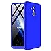 Produktbild Homikon 360 Grad Hart PC Hülle 3 in 1 Komplettschutz Tasche Plastik Handyhülle mit Tempered Glas Panzerglas Ganzkörper-Koffer Schutzhülle Kompatibel mit Huawei Mate 20 Lite - Blau