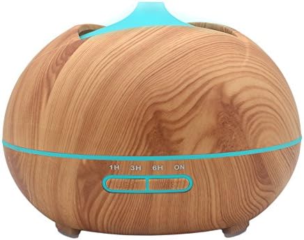 ChosenTech Aroma Diffuser, 400ml Aromatherapy Essential Oil Humidifier, Ultrasonic Cool Mist Air Humidifier with 7-Color LED Light Change, Set Timer &amp; Auto Waterless Off for Christmas Gifts, Girl Friend, Wife, Home, Bedroom, Yoga, Spa and Office - 400ml Wooden