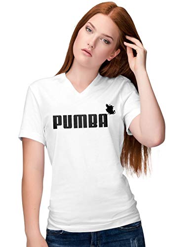 BLAK TEE Femme Pumba Lion and The King V-Neck T-Shirt XXL